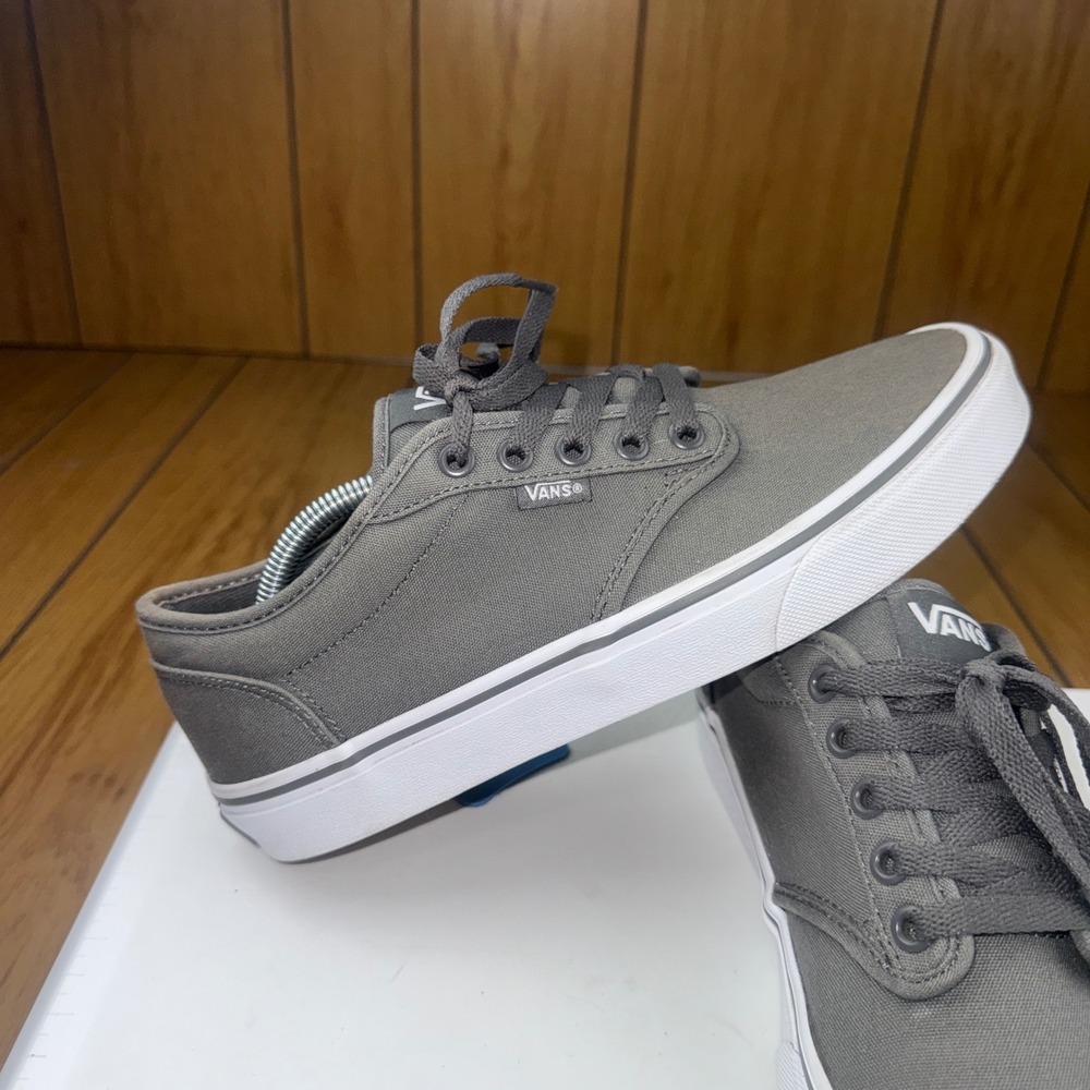Vans Atwood Low Charcoal Gray Canvas Skate Shoes Mens‎ 7.5 VN000TUY187